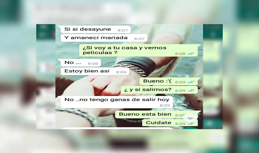WhatsApp: Chica pone excusas para no ver a su novio y él descubre un triste secreto [FOTOS]