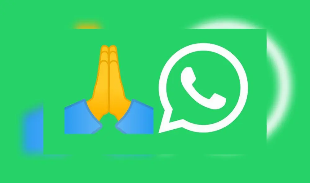 Emoji de las manos juntas de WhatsApp.