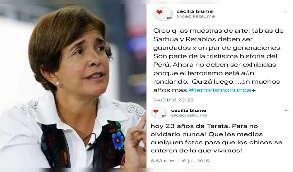 Cecilia Blume condena tablas de Sarhua y le recuerdan lo que decía de Tarata