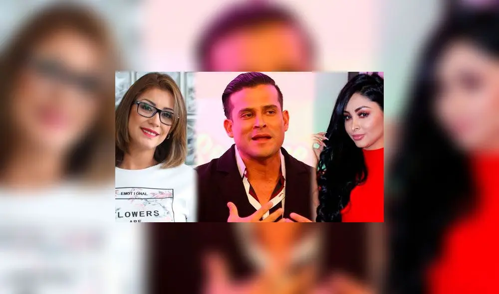 Pamela Franco, Christian Domínguez y Karla Tarazona.