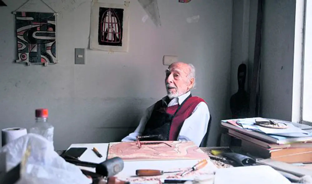 Personajes. Escenas de la vida del artista Carlos Bernasconi son expuestas en las páginas de Puente. (Foto: Javier Quispe)