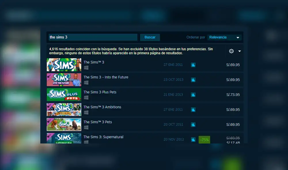 The Sims 3, uno de los últimos videojuegos de EA en aparecer en Steam (2013).