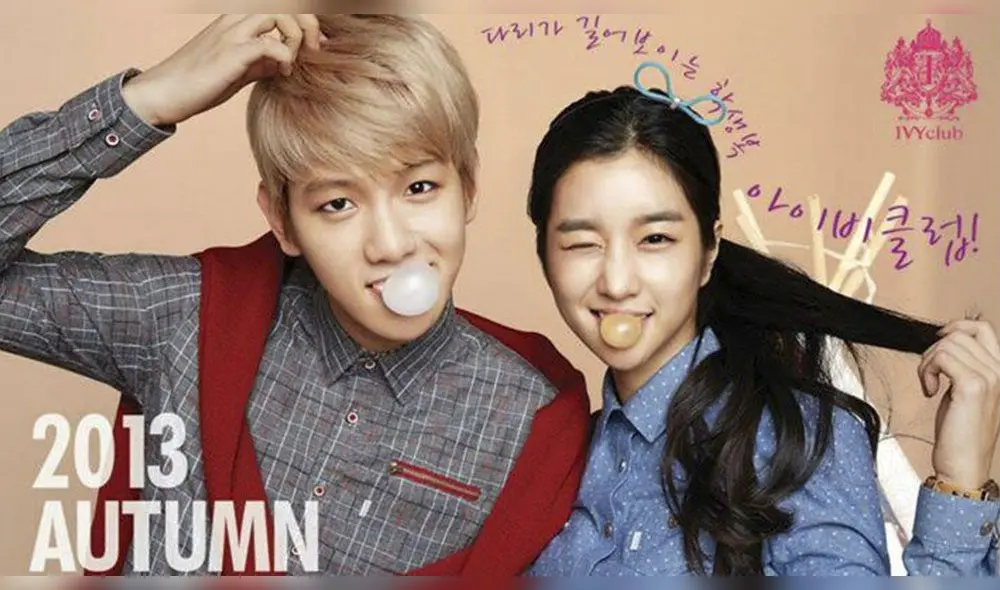 Seo Ye Ji y EXO para la marca de uniformes y ropa juvenil IVY CLUB. Foto: Naver