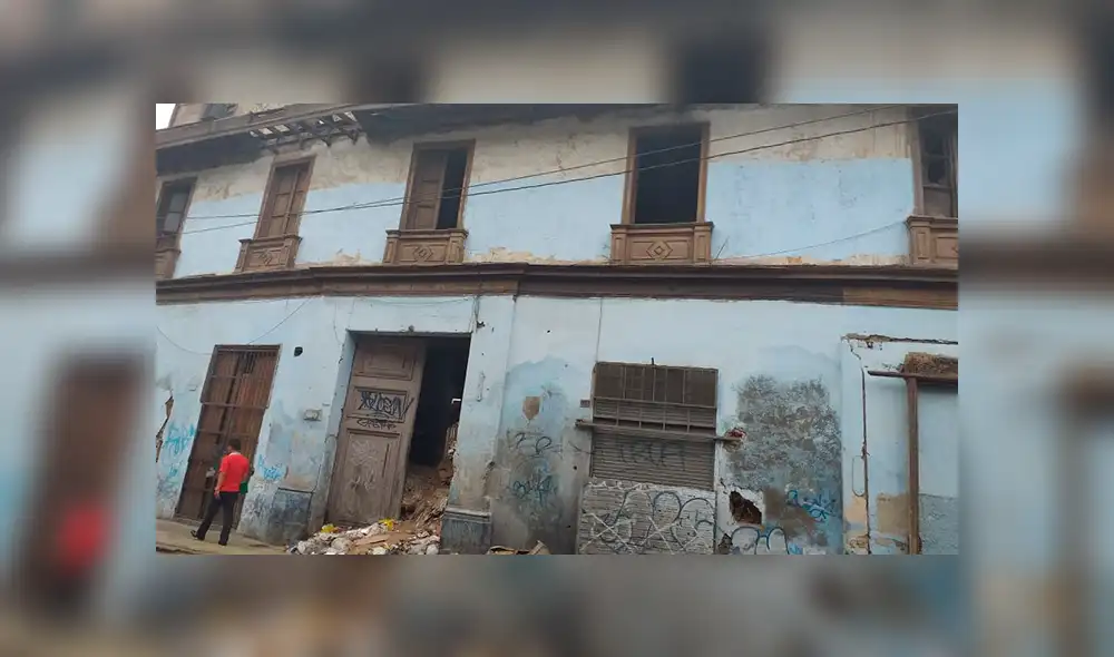 Casonas de Barrios Altos en peligro por constantes lluvias