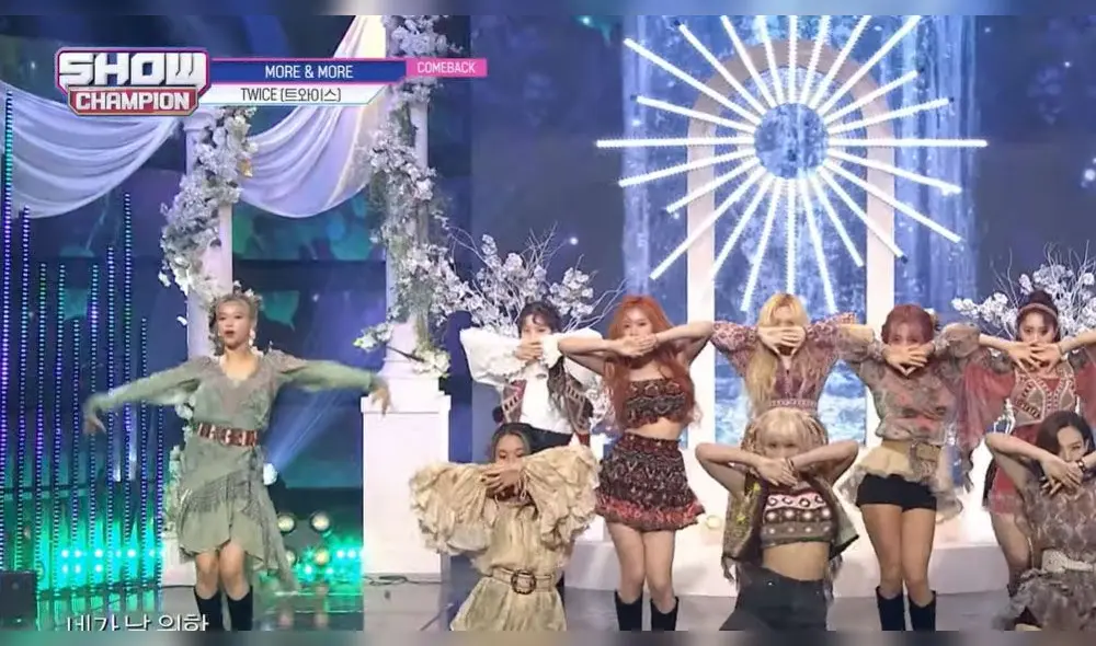 Desliza para ver más fotos de Momo de TWICE. Créditos: Show champion