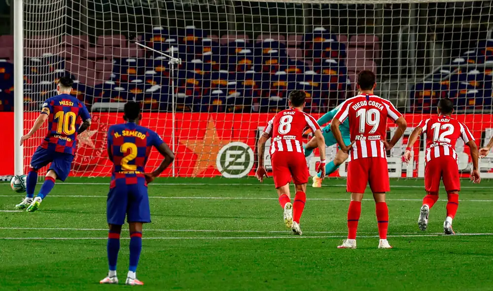 Gol 700 de Messi en partido Barcelona vs Atlético de Madrid en partido LaLiga España Gol 700 de Messi en partido Barcelona vs Atlético de Madrid en partido LaLiga España