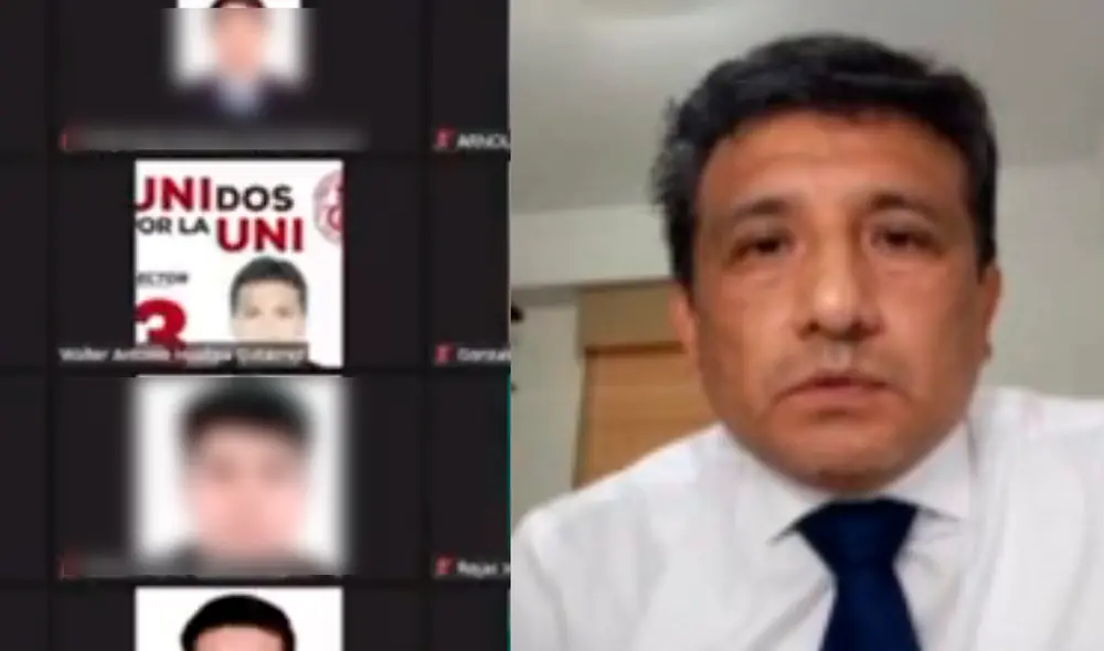 Clase virtual con ingresantes se realizó el reciente miércoles 6de octubre. Foto: Captura video Walter Huallpa