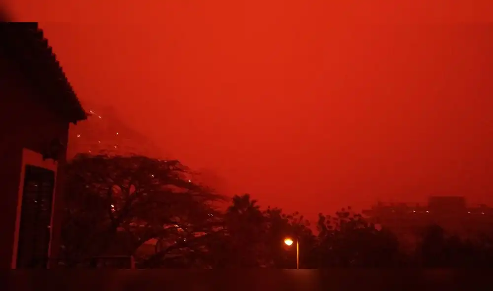 “Atardecer de sangre”: impactantes imágenes de la tormenta de polvo en las Islas Canarias [FOTOS]