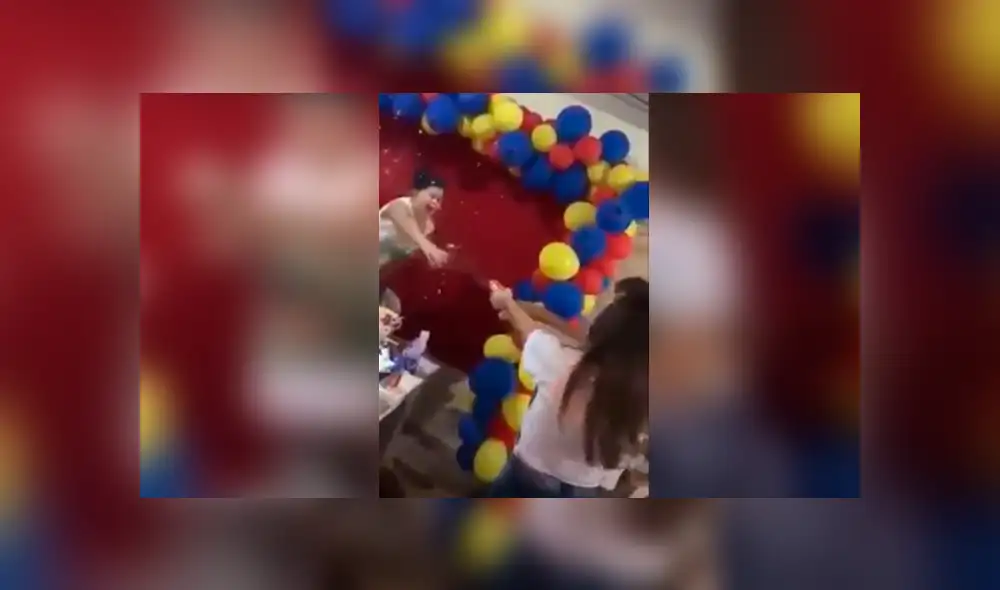 Facebook viral: Mamá intenta ayudar a su hijo a explotar ‘cañón de confeti’ y comete terrible fail [VIDEO]