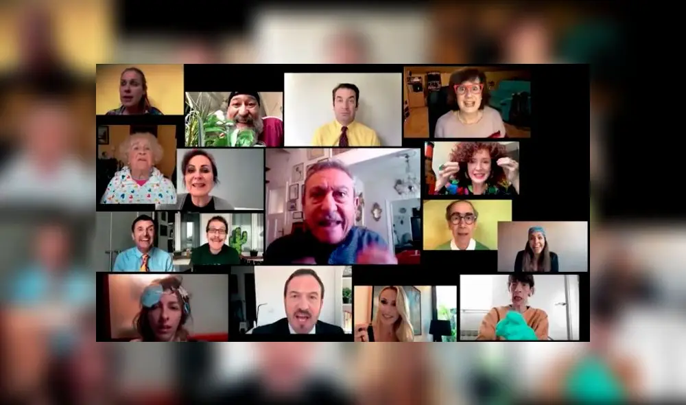 En el vídeo aparece gran cantidad de actores del reparto de 'Camera Café'. (Foto: Captura) En el vídeo aparece gran cantidad de actores del reparto de 'Camera Café'. (Foto: Captura)