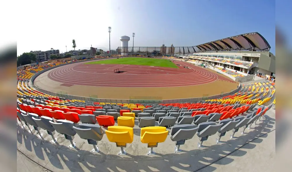 VISTA  PANORAMICA DEL ESTADIO  DE ATLETISMO  EN LA VIDENA   (   COMPLEJO DEPORTIVO  )  UNO DE LOS ESCENARIOS DEL PANAMERICANO  2019   / ESCENARIO 