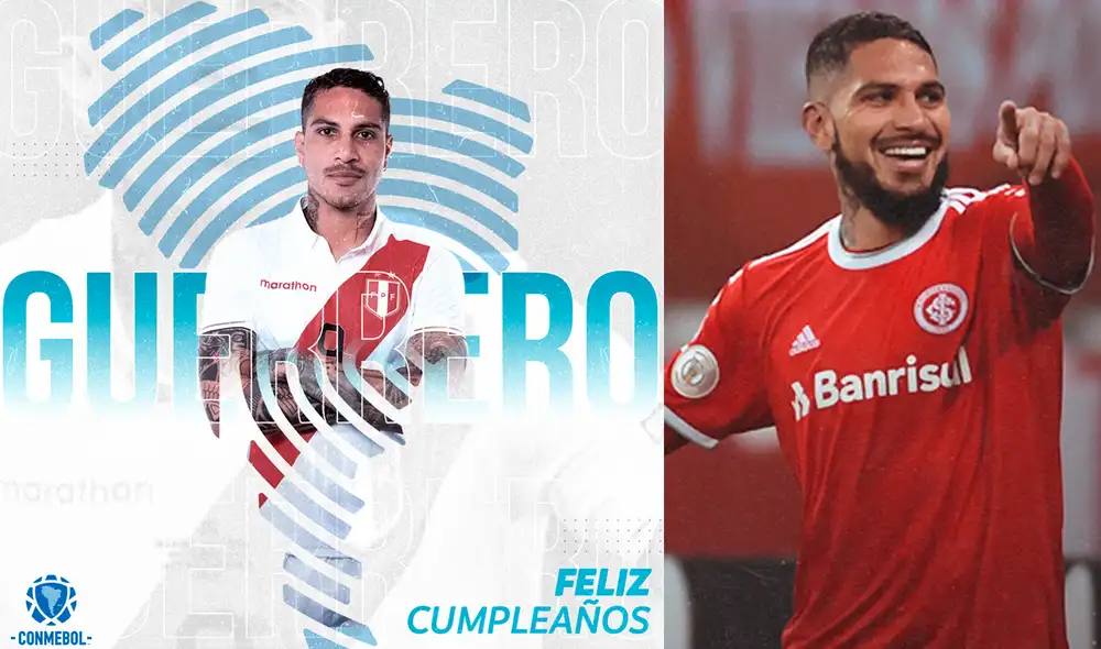 El saludo de Conmebol a Paolo Guerrero, capitán de la selección peruana. Foto: Conmebol - Inter de Porto Alegre