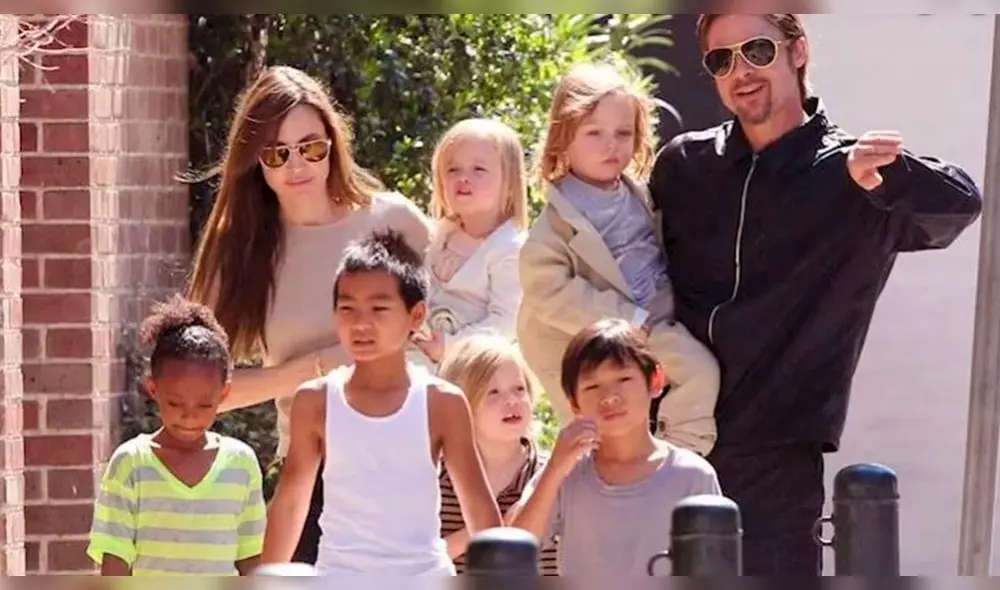 Brad Pitt y sus seis hijos Brad Pitt y sus seis hijos