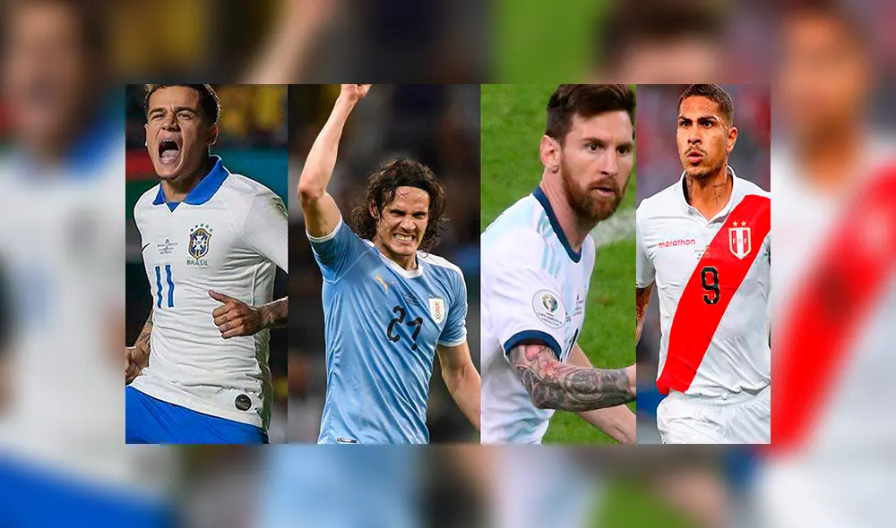 Cavani, Messi, Coutinho y Paolo Guerrrero en la lucha por ser el goleador del torneo