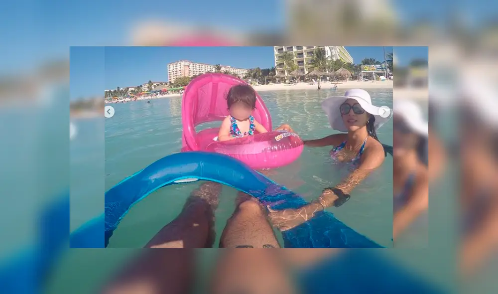 Melissa Paredes sufre descuido con traje de baño y deja ver parte de su busto [VIDEO]