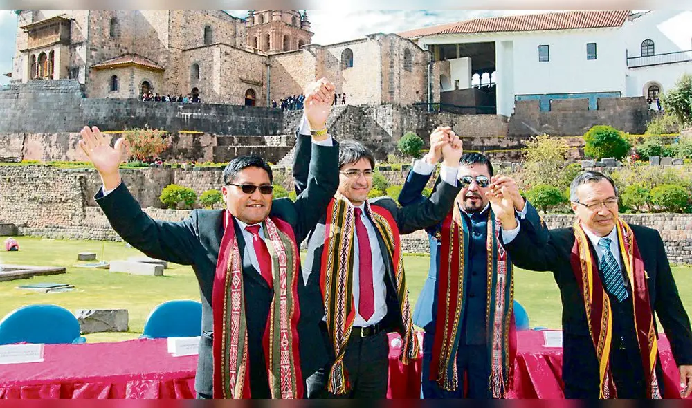 juntos. Gobernadores del sur se reunieron en Cusco, donde respaldaron ordenanza que limita contratación de extranjeros.