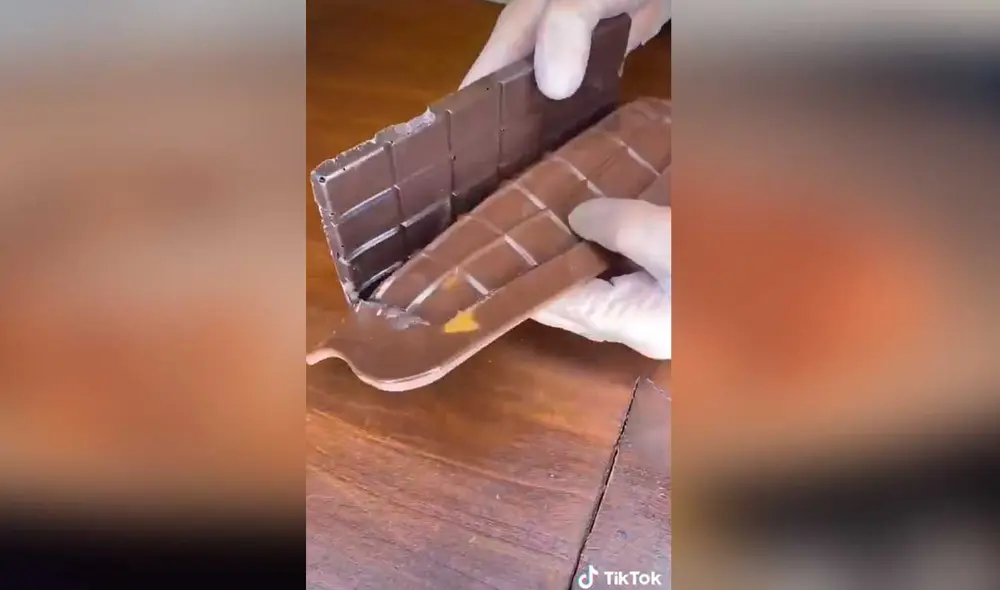Desliza las imágenes para ver todo el proceso que se requiere para convertir los granos de cacao en chocolate.  Foto: Captura de TikTok/Evelyn Olivo