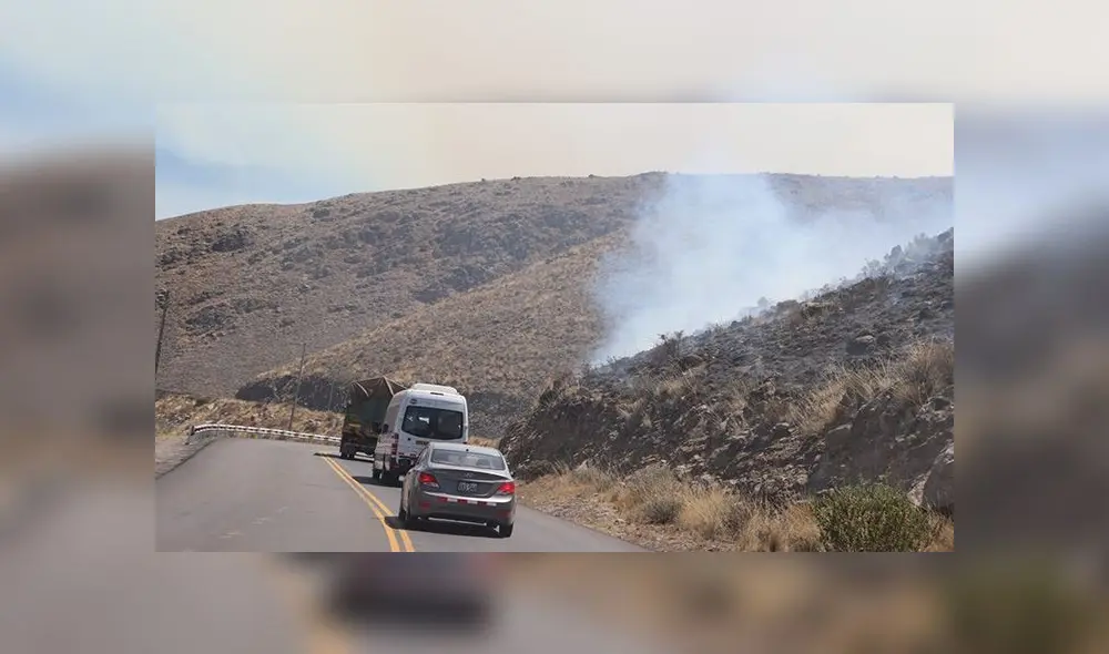 Incendio se registró en en el sector de Pampa de Arrieros. Incendio se registró en en el sector de Pampa de Arrieros.