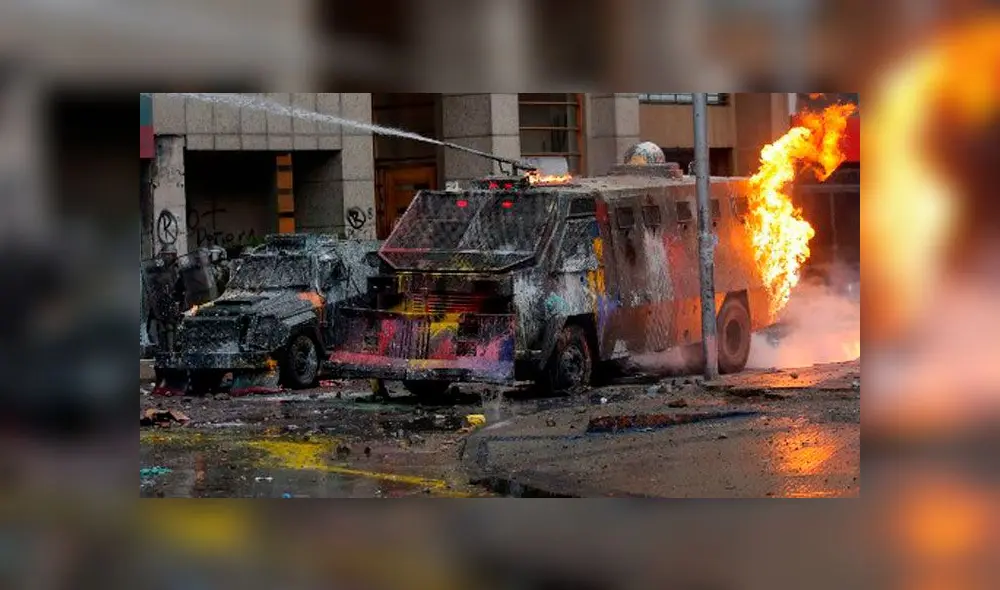 Protestas en Chile. Foto: AFP.