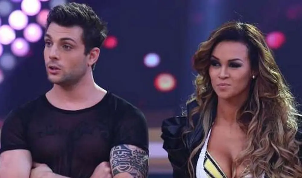 Angie Arizaga y Nicola Porcella. (Foto: captura)