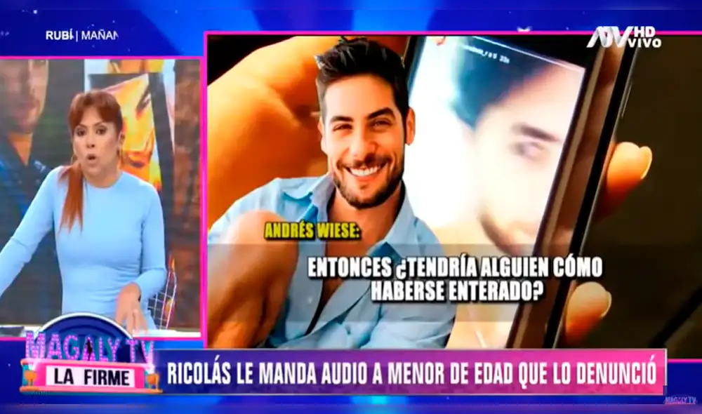 Andrés Wiese Magaly Medina arremete contra a Efraín Aguilar por respaldar a actor y minimizar denuncia de  Mayra Couto