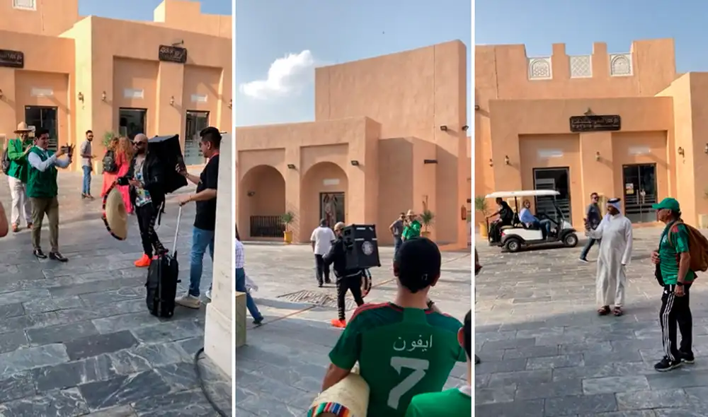 El sonido sacó más de una sonrisa a los turistas que asisten al mundial Qatar 2022. Foto: composición LR/captura de TikTok/@Webscamdemexico