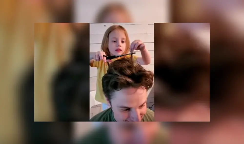 Desliza las imágenes para conocer la nueva apariencia de un padre al dejarse cortar el cabello por su menor hija. Desliza las imágenes para conocer la nueva apariencia de un padre al dejarse cortar el cabello por su menor hija.