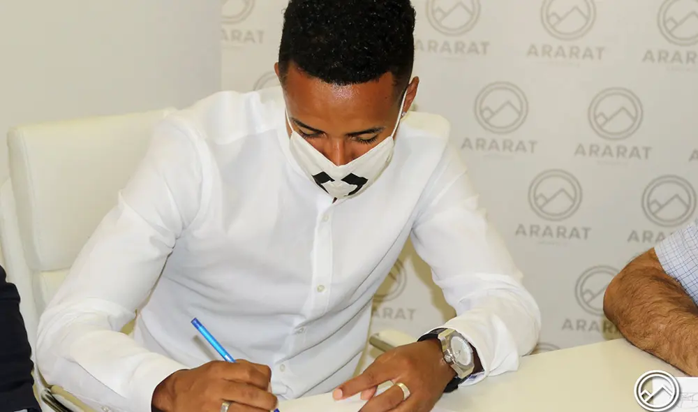 El delantero de 25 años viene de jugar en el Fuenlabrada de la segunda división de España. Foto: @araratarmeniafc