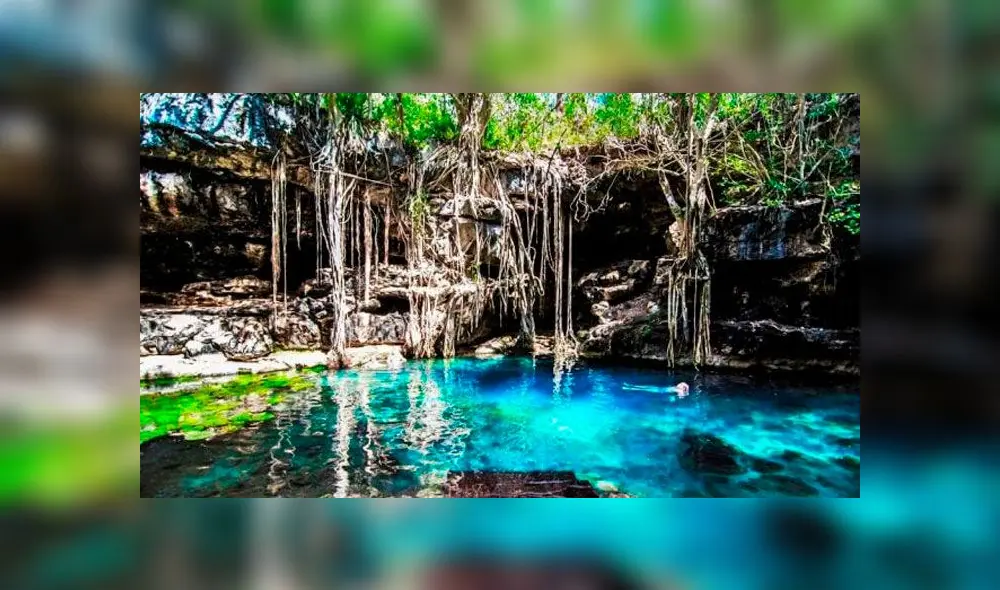 La ciudad maya estaba escondida en el parque ecoturístico de Oxhuatz, en el estado de Yucatán. Foto: Difusión.