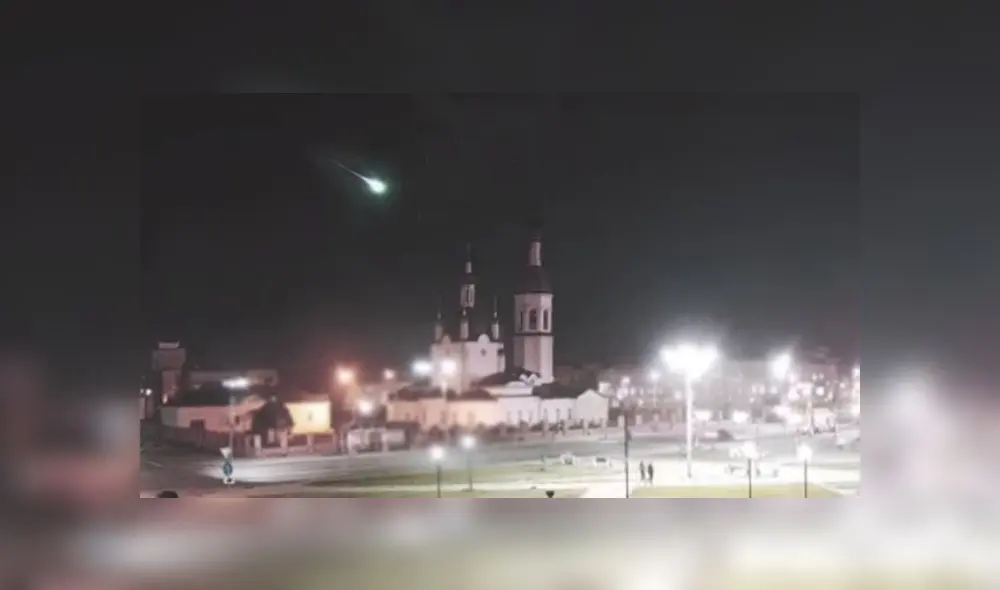 El meteoro ilumino el cielo de Siberia. Foto: captura