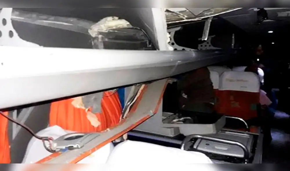 Caída de roca deja una pasajera herida en la Panamericana Sur.