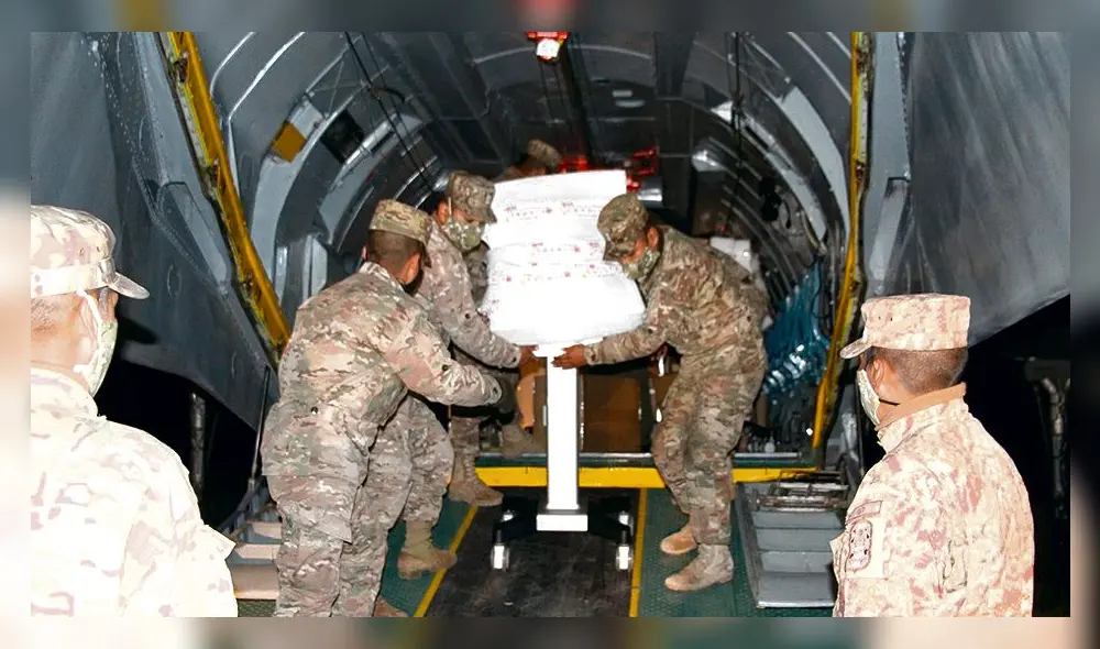 llegan ventiladores. Un avión trajo 12 ventiladores de los 27 anunciados por el gobierno.