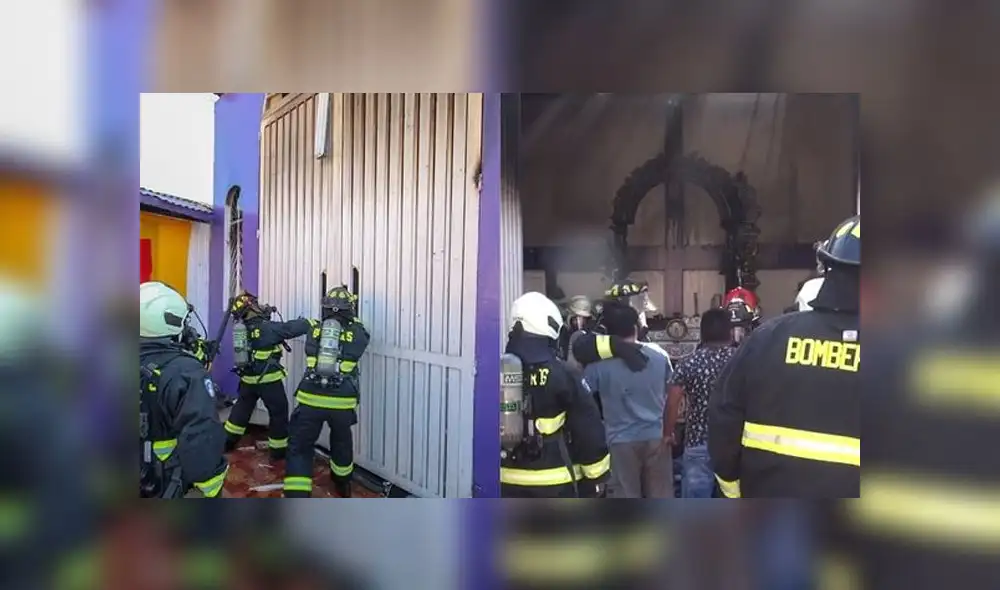 Bomberos acudieron al recinto para controlar las llamas. Foto: Difusión