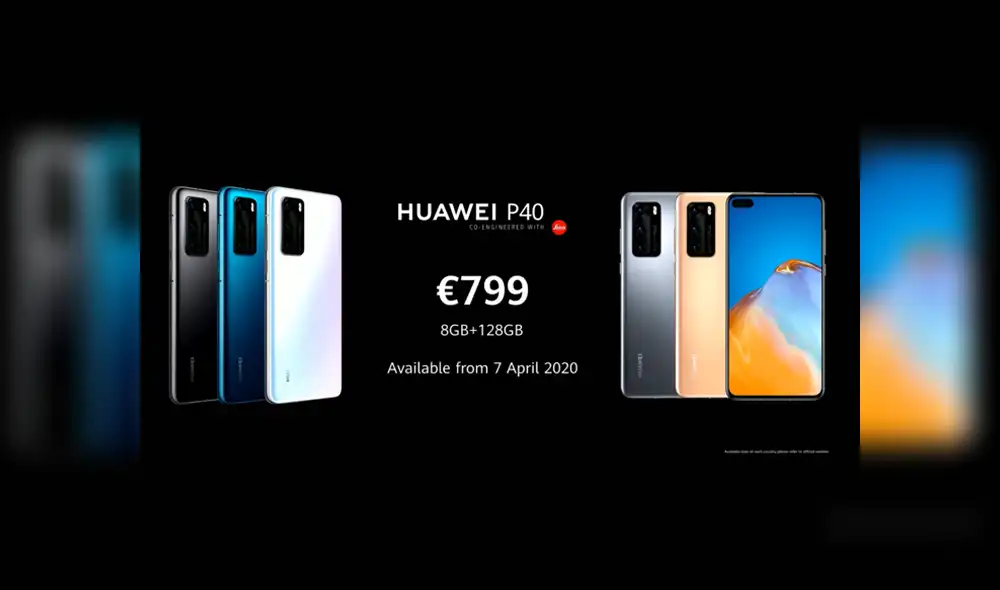 El Huawei P40 de 8 GB RAM + 128 GB ROM estará disponible por 799 euros (aprox. 878 dólares). El Huawei P40 de 8 GB RAM + 128 GB ROM estará disponible por 799 euros (aprox. 878 dólares).