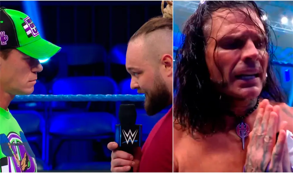 Jeff Hardy venció a Baron Corbin y John Cena cerró SmackDown con un careo con The Fiend Bray Wyatt. | Foto: WWE Jeff Hardy venció a Baron Corbin y John Cena cerró SmackDown con un careo con The Fiend Bray Wyatt. | Foto: WWE
