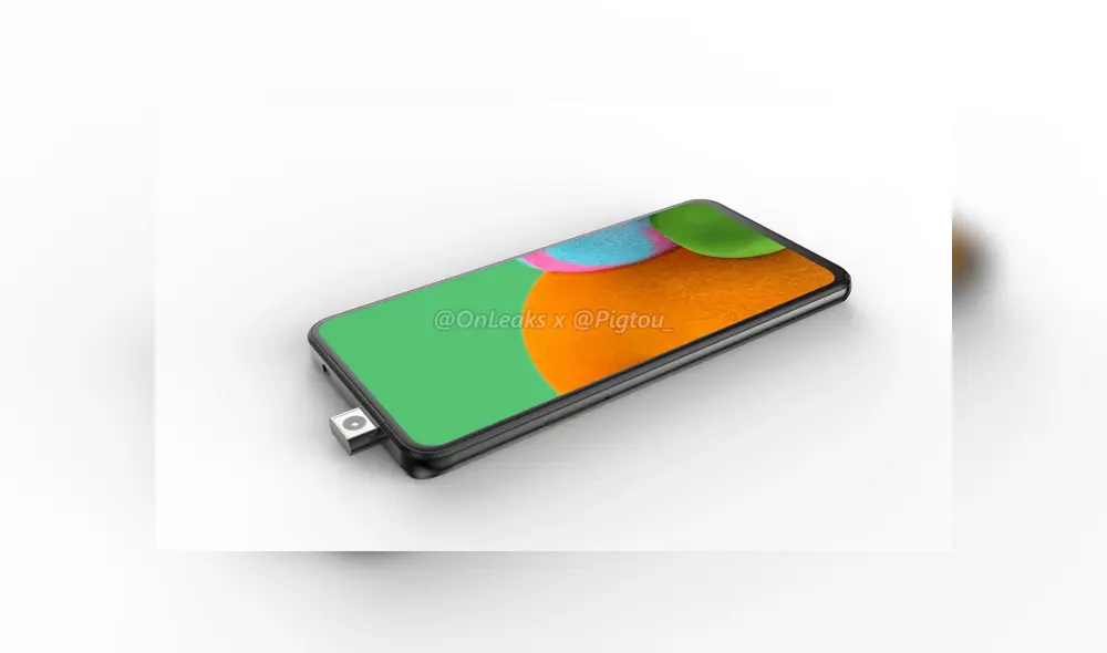 La cámara frontal con mecanismo emergente. | Foto: Pigtou.com / OnLeaks