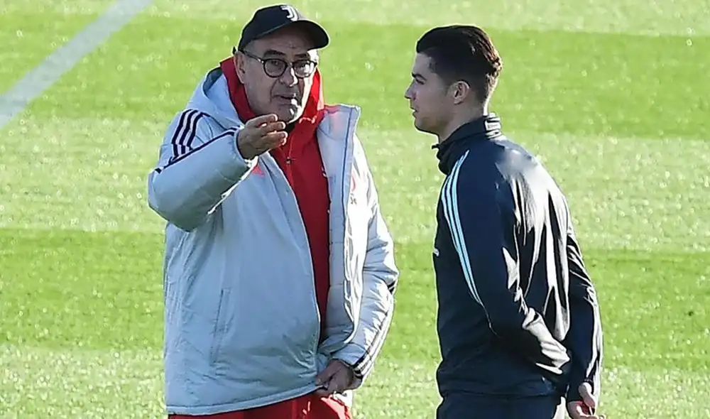 Maurizio Sarri se evaluó al plantel de Juventus y Cristiano Ronaldo tras derrota en la Copa Italia. | Foto: EFE