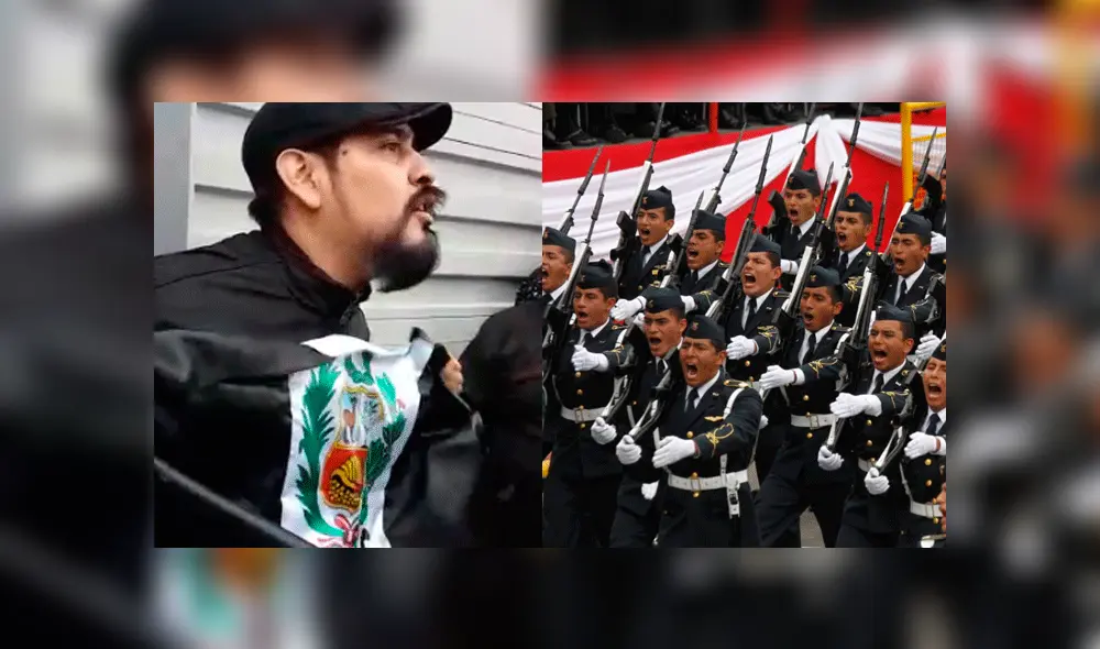 Intervienen a ciudadano por llevar bandera blanca y negra durante Parada Militar [VIDEO]