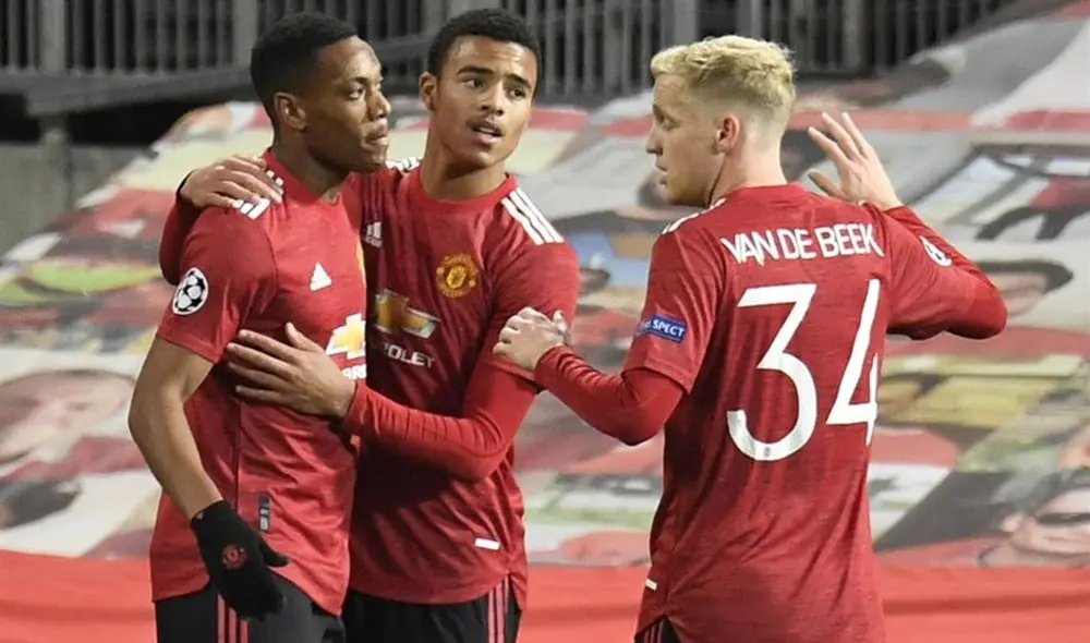 Greenwood anotó el 1-0 del United contra Leipzig por la Champions League. Foto: EFE