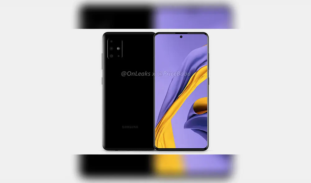 Renders filtrados del Samsung Galaxy A51. | Foto: OnLeaks.