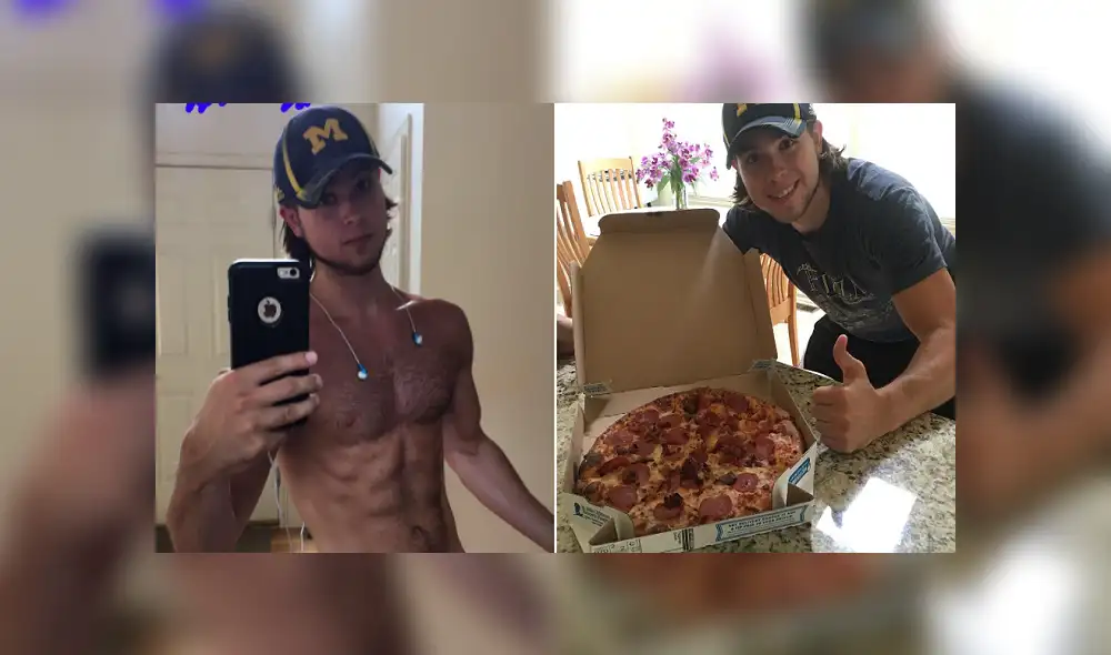 Asombro en Instagram por cambio en joven que comió una pizza durante un año  [FOTOS]