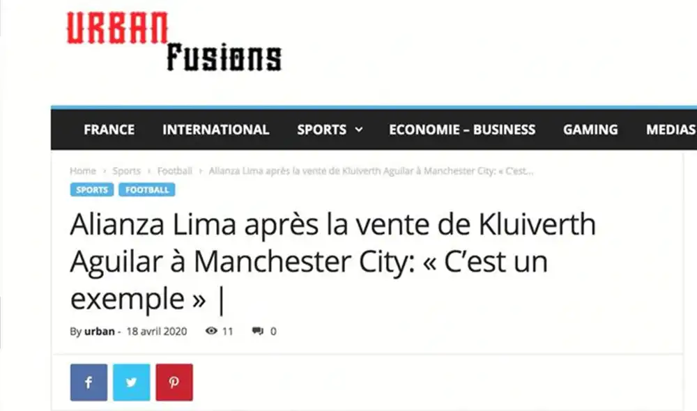 La prensa internacional destacó el pase de Kluiverth Aguilar al Manchester City. La prensa internacional destacó el pase de Kluiverth Aguilar al Manchester City.