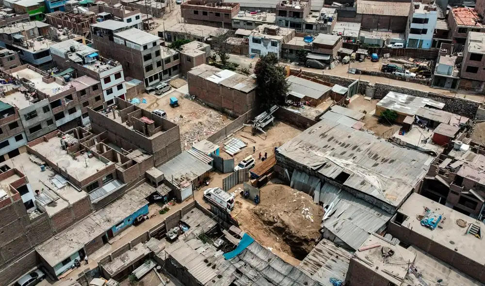 Túnel tiene ocho metros de profundidad y estaba próximo al penal Castro Castro. Foto: Aldair Mejía/La República