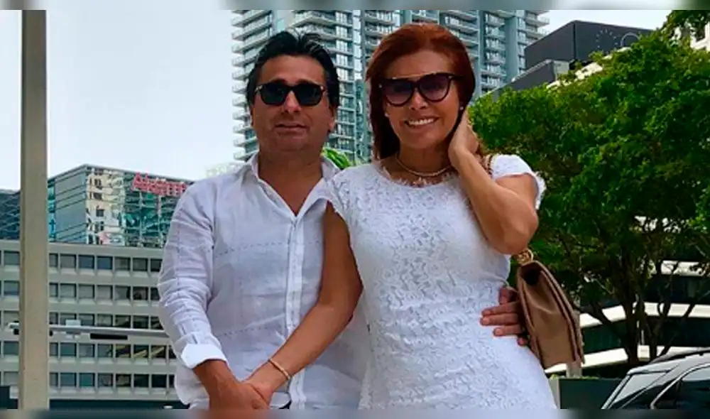 Magaly Medina es viral al publicar candente foto junto a su esposo en la piscina 