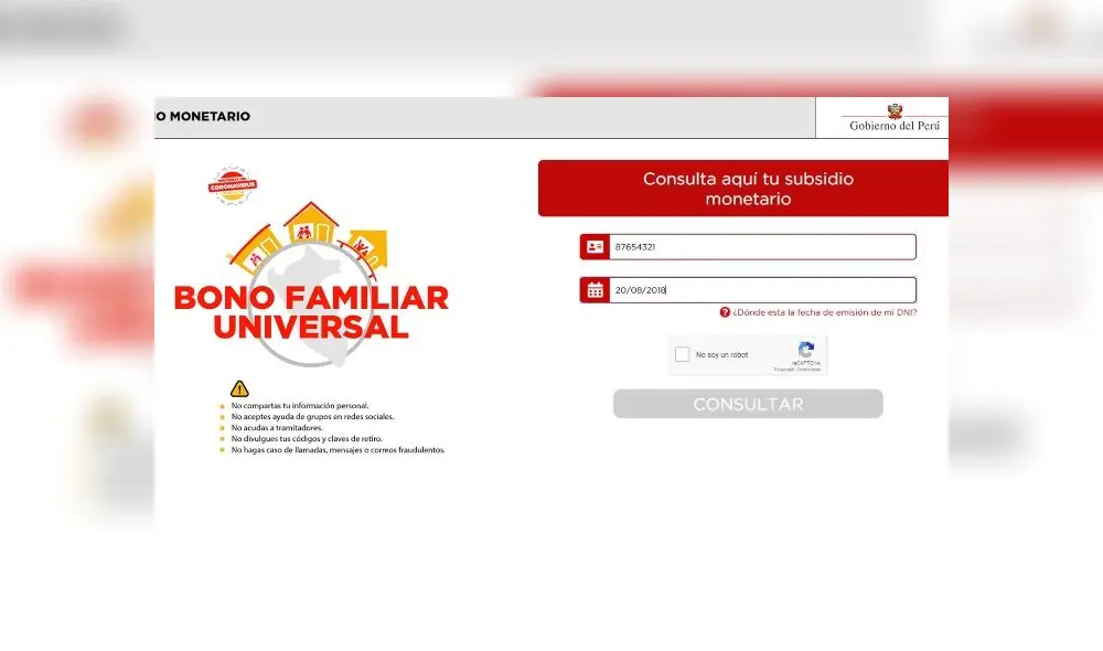 Bono Familiar Universal Bono Familiar Universal