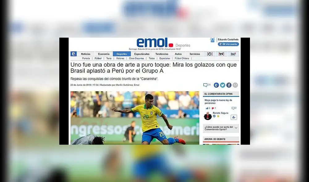 Perú vs. Brasil por Copa América 2019: Así informó la prensa internacional