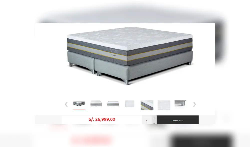 Empresa peruana que vende colchón a 23 mil soles.
