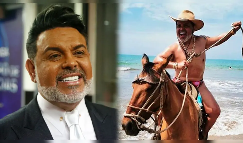 Andrés Hurtado sorprende al aparecer cabalgando en sunga Andrés Hurtado sorprende al aparecer cabalgando en sunga