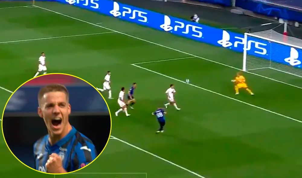 Mario Pasalic remató con libertad dentro del área y marcó el 1-0 del Atalanta vs. PSG. | Foto: Fox Sports
