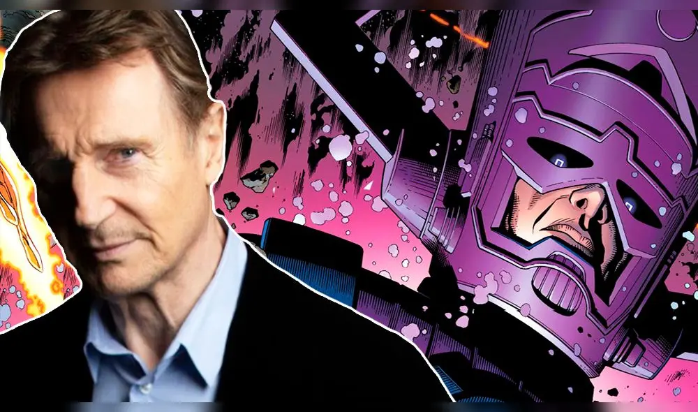 Liam Neeson estaría a punto de ser el temible Galctus para el Universo Cinematográfico de Marvel - Fuente: Composición de imagen